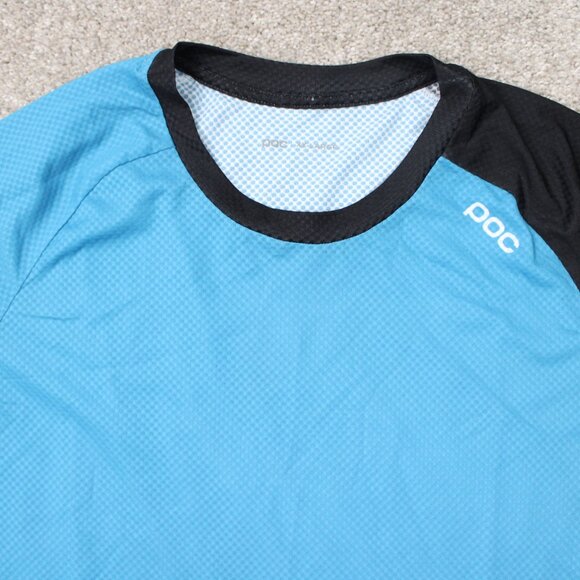 POC Pure Cycling Shirt Mens 2XL XXL Blue 3/4 Sleeve MTB Mountain Bike Jersey - Picture 6 of 16